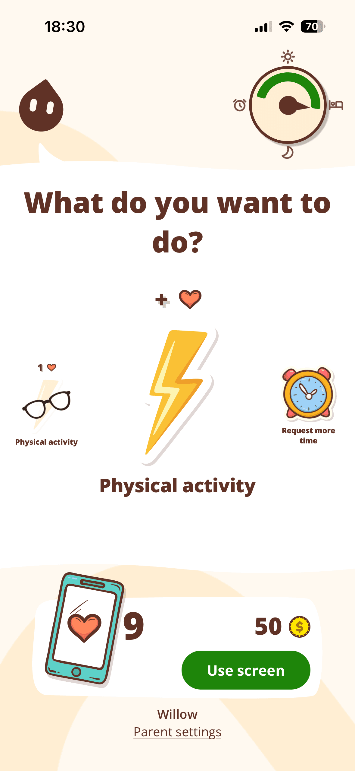 Ploj app: earn screen time with physical activity